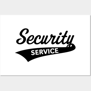 Security Service Lettering (Team / Black) Posters and Art